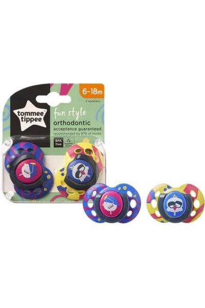 Yıldızan Terra Organik Tommee Tippee Fun Style Pacifier 2 Pieces - 6-18 Month...
