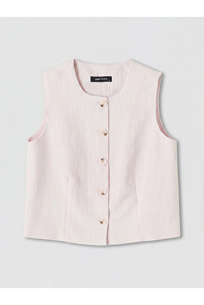 LC Waikiki Pink Textured Women's Classic Vest