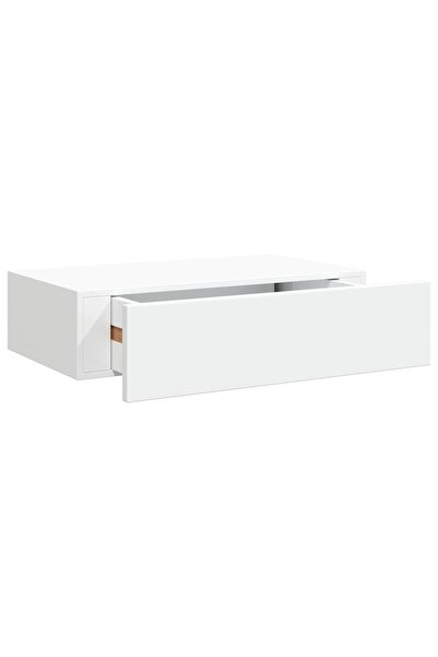 vidaxl Raft de perete cu sertar, alb, 40x23,5x10 cm, MDF