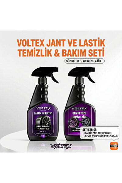 VOLTEX Lastik Parlatıcı Sprey ve Demir Tozu Temizleyici Set