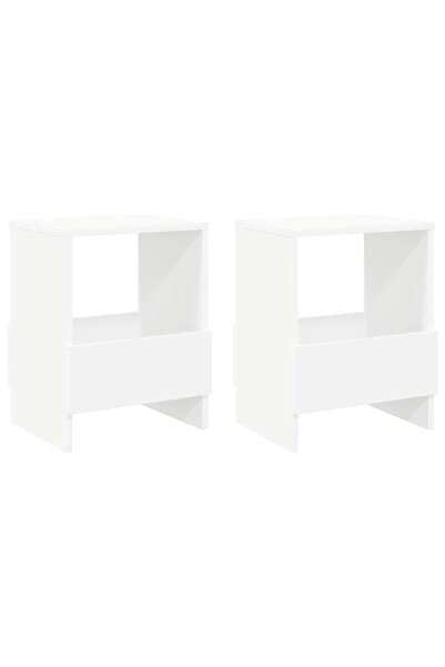 vidaxl Raft pentru reviste 2 pcs Alb 35 x 30 x 45 cm