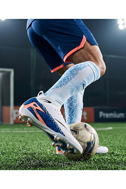 Techsport Laliga Air Unisex Astroturf and Turf Football Shoes with Socks Colo...