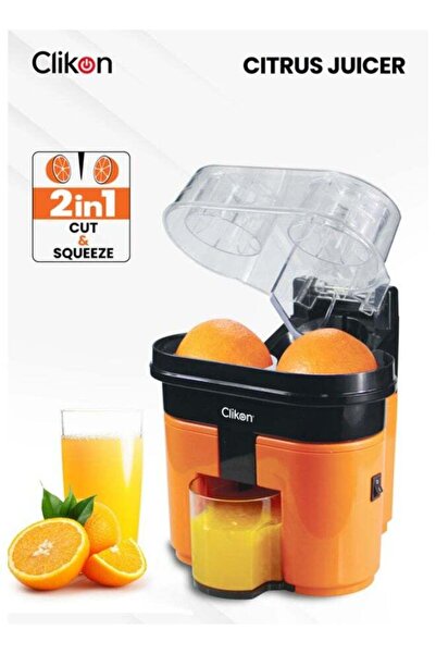 CLIKON عصارة حمضيات كهربائية سعة 2 لتر وقوة 90 واط CK2258 أسود/برتقالي/شفاف