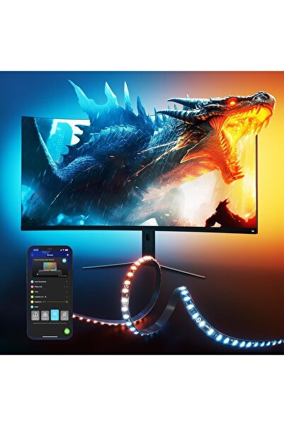 Govee Monitör G1 için Oyun Işığı, 27-34 İnç TV veya PC için TV LED Arka Işığı...