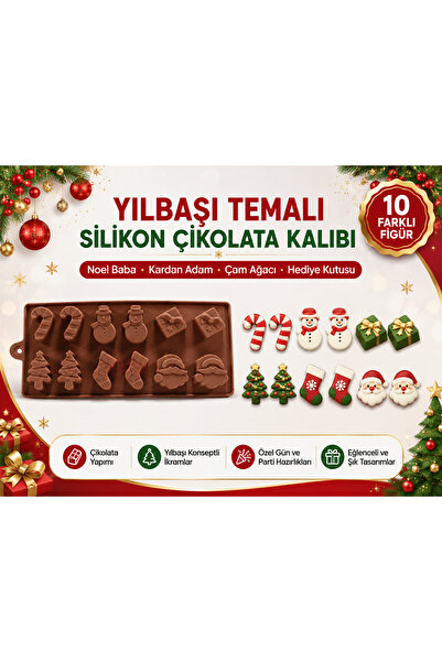 MERGAF 10 Different Christmas Figure Silicone Molds