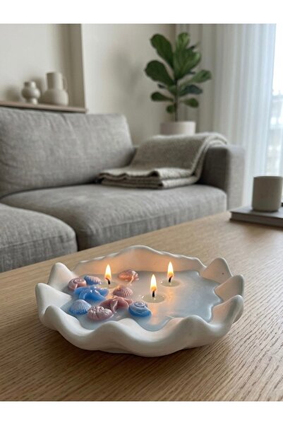 Handmade Deniz Esintisi Aromaterapi Mumu – Kokulu, Deniz Temalı Dekoratif Mum