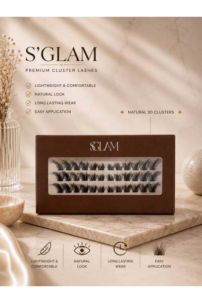 S'GLAM PRO. TEKLİ TAKMA KİRPİK NO: F52