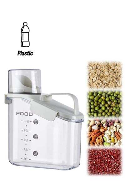 Arabest Slim Rice Container,Airtight Dry Food Storage,1600 ML,with Pouring Sp...