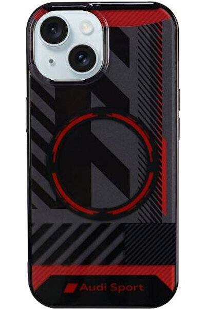Audi Πίσω Κάλυμμα Πλαστικό Μαύρο (iPhone 15) Κωδικός: AU-IMLMIP15M-RSQ/D2-BK