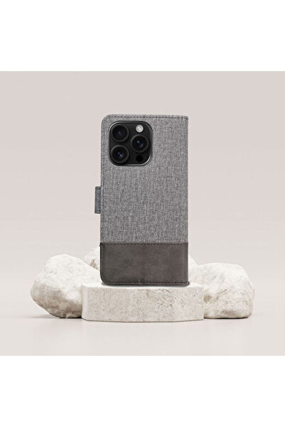 OEM Πορτοφόλι Συνθετικό Δέρμα Γκρι (iPhone 16 Pro) Κωδικός: 607213