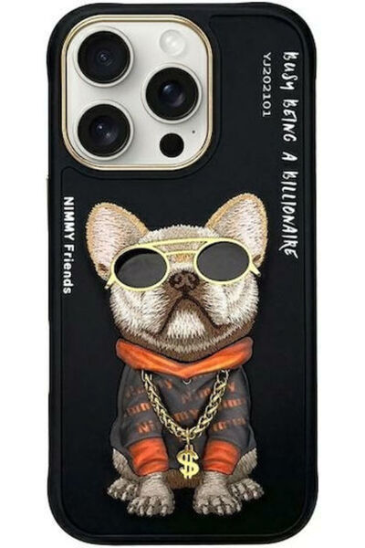 Nimmy Glasses Little Tycoon Πίσω Θήκη Σιλικόνης Πλαστική Αδιάβροχη Μαύρη (iPh...