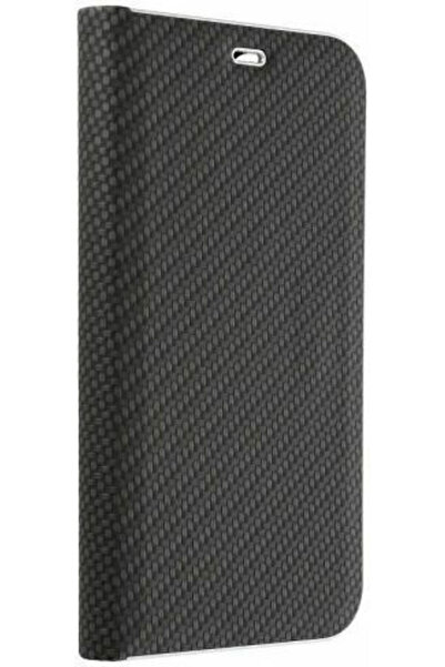 Forcell Luna Carbon Book Πλαστικό Μαύρο (Galaxy S22 Ultra)