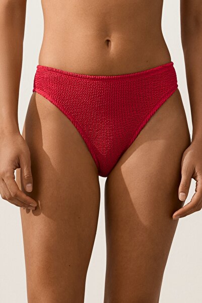 Oysho U kesim crinkle bikini altı