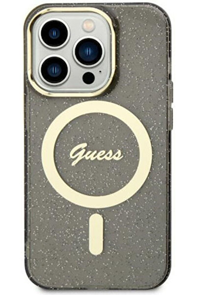 Guess Χρυσό Γκλίτερ Πλαστικό Μαύρο Πίσω Κάλυμμα Magsafe (iPhone 11) Κωδικός: ...