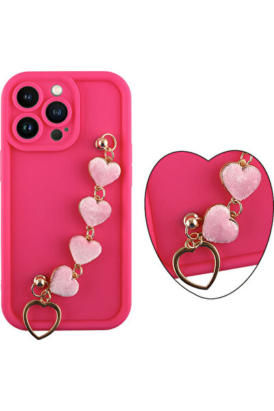 Other Volte-Tel Hearts Πίσω Θήκη Σιλικόνης με Λουράκι Ροζ (iPhone 13 Pro) Κωδ...