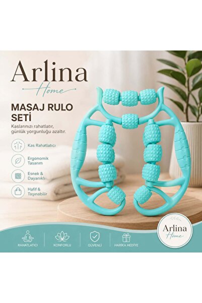 Arlina Home Kids 18 Tekerlekli Selülit Masaj Aleti Lenf Drenaj Rulosu, 360° D...