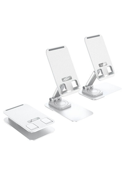 hoco. Ph50 Adjustable Foldable Desktop Phone and Tablet Holder - White