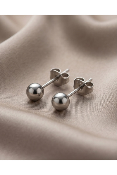 stainless steell Silver Top Women's Earrings - a Quality Steel - Does Not Tarnish