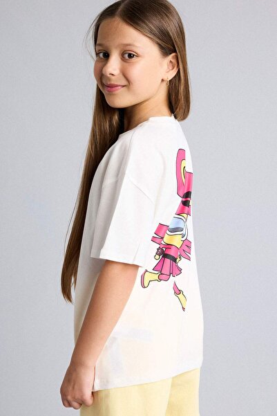 DeFacto Tricou cu mânecă scurtă Super 1 Set Oversize Crew Neck pentru fete H7...