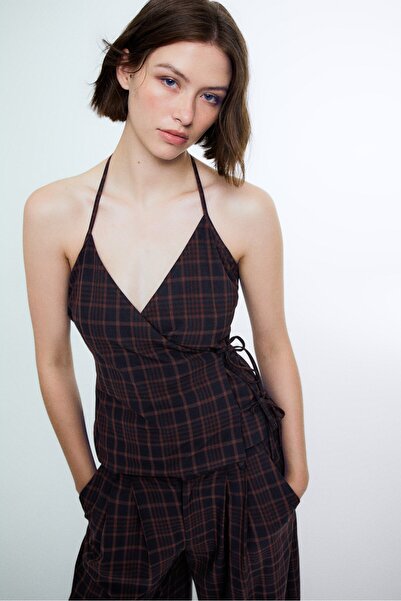 Bershka Çapraz halter bluz