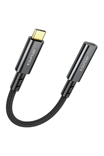 AWEI Usb-C To Usb-C Adapter For Phones 2In1 Adapter Fast Transmission