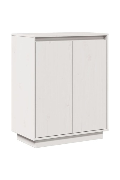 vidaxl Servantă albă 60x34x75 cm din lemn masiv de pin