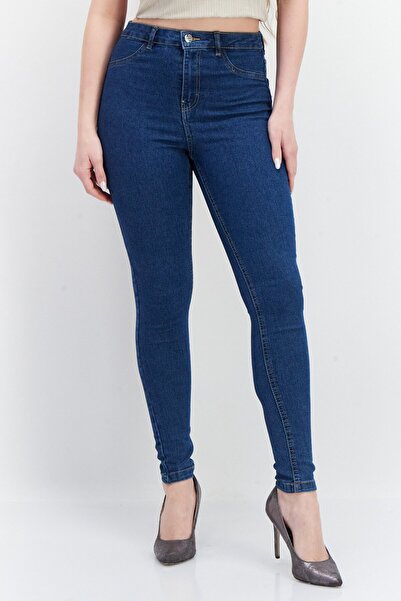 Don't Call Me Jennyfer Women Regular Fit Washed Stretchable Denim, Blue
