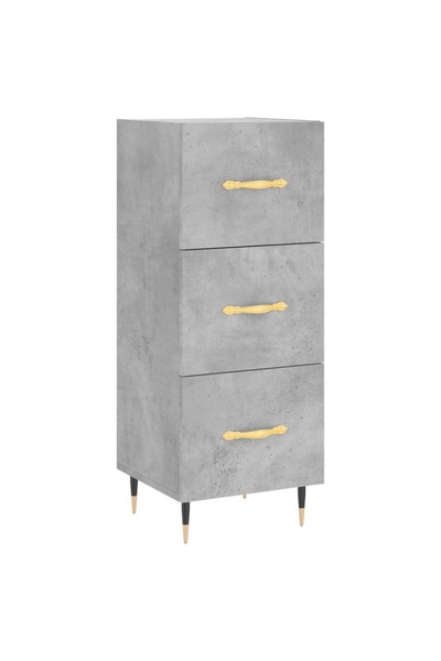 vidaxl Servantă, gri beton, 34,5x34x90 cm, lemn compozit