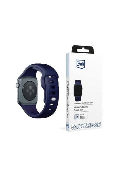 3MK Λουράκι Σιλικόνης με Πόρπη Μπλε (Apple Watch 44/45/46mm/Ultra 49mm)