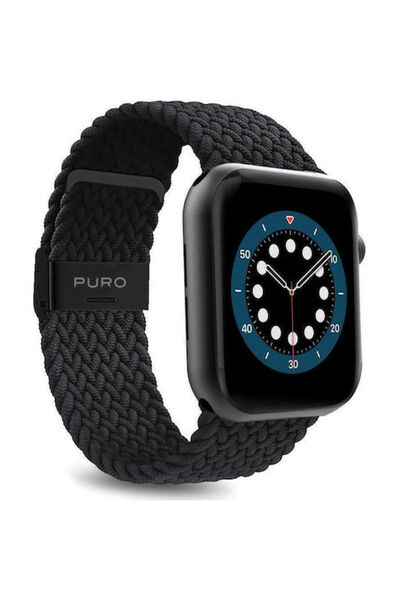 Puro Υφασμάτινο λουράκι νάιλον Loop Μαύρο (Apple Watch 44/45/46mm/Ultra 49mm)...