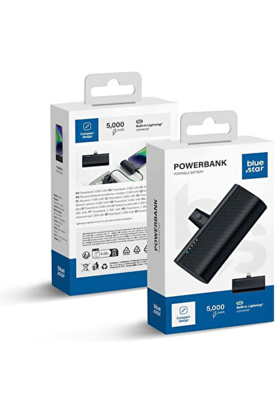 Blue Star W0556P Power Bank 5000mAh Μαύρο