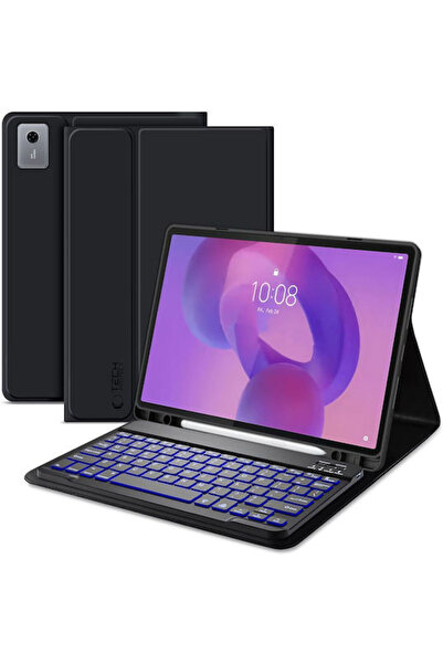 Tech-Protect Θήκη Flip με Πληκτρολόγιο Μαύρη (Lenovo Idea Tab Plus 12.1 TB-361)