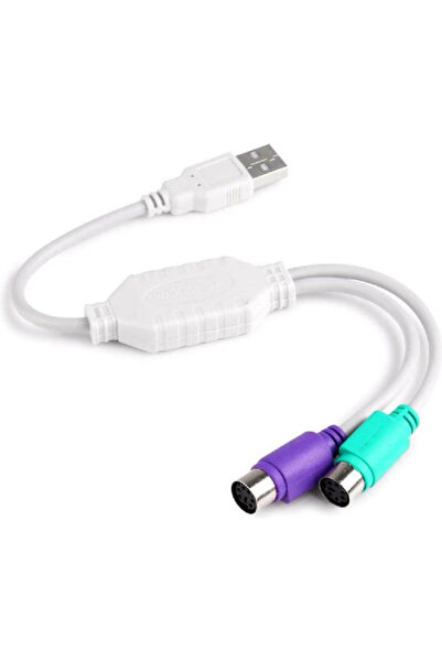 POWERTECH Μετατροπέας USB-A αρσενικό σε PS/2 2x θηλυκό Λευκό 1 τεμάχιο CAB-U047