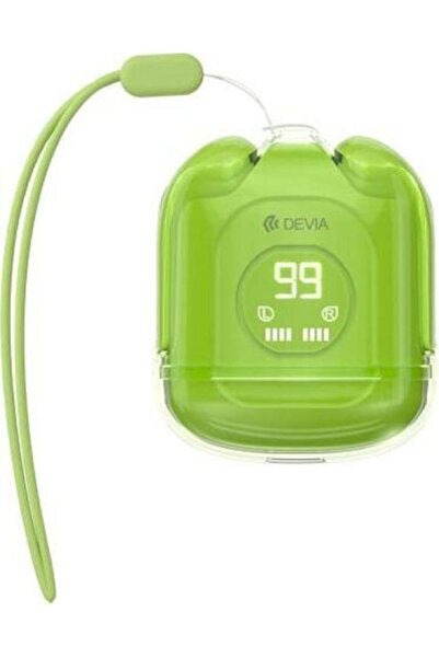 Devia M6 EM406 Ενδοωτικά ακουστικά Bluetooth Handsfree με θήκη φόρτισης Πράσινα