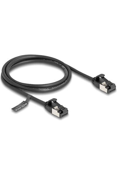 DELOCK U/FTP (STP) Καλώδιο Ethernet Κατηγορίας 8.1, 1μ, Μαύρο, Κωδικός: 80183