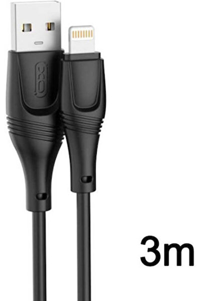Xo NB238 Καλώδιο USB-A σε Lightning Μαύρο 3μ (16.005.0289)