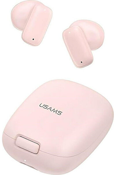 Usams ID25 Ακουστικά Bluetooth Handsfree με Θήκη Φόρτισης Ροζ
