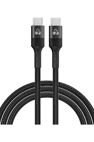 POWERTECH Πλεγμένο Καλώδιο USB 3.0 USB-C Αρσενικό - USB-C 60W PD Μαύρο 1μ PTR...