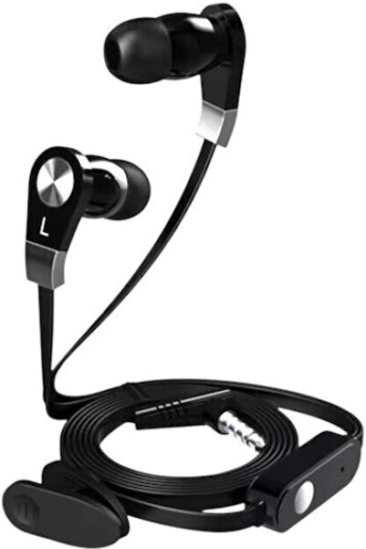 Tradesor 700611_b Ενδοωτικά ακουστικά handsfree με βύσμα 3.5mm, Μαύρα