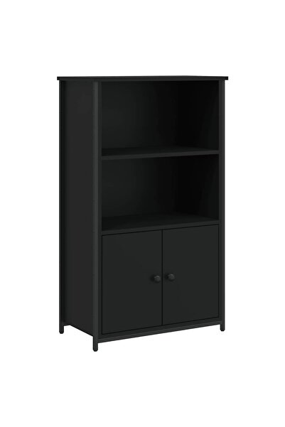 vidaxl Dulap înalt, negru, 62x32x103,5 cm, lemn compozit