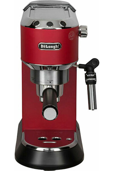 De'Longhi Dedica Αυτόματη Μηχανή Εσπρέσο με Αντλία 1300W Πίεση 15bar Κόκκινο