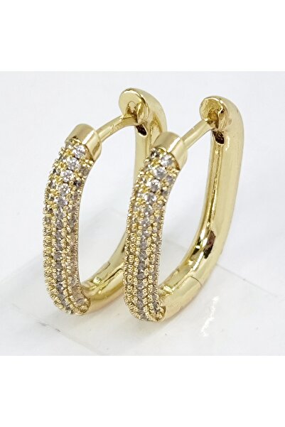 Milena 14k Gold Plated Earrings in Two Layers, Hypoallergenic, - Size 3.5cm
