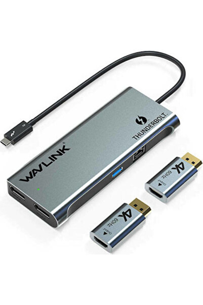 wavlink Θέντερμπολτ 3 Σταθμός Σύνδεσης με DisplayPort 4K Ethernet Ασημί (WL-U...