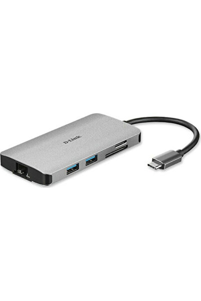 D-Link Σταθμός σύνδεσης USB-C με HDMI 4K PD Ethernet Ασημί (DUB-M810)