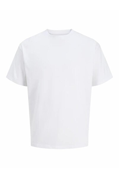Jack & Jones Erkek Beyaz Jjeorganıc Relaxed Tee Ss O-neck Noos T-shirt