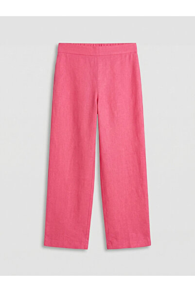 LC Waikiki Pink Girl's Pants with Elastic Waist
