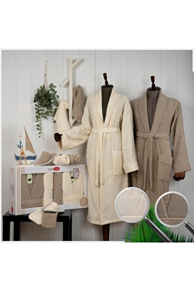 Roya Luxury 12-Piece Bathrobe Set 100% Cotton Comfort and Luxury