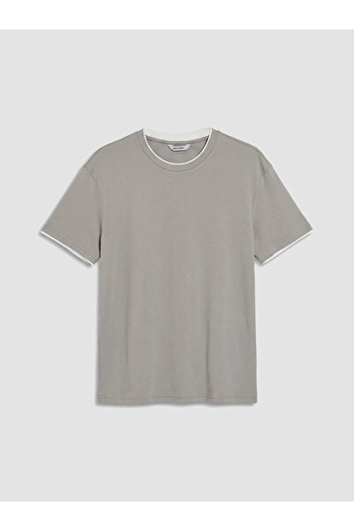 LC Waikiki Men's Gray Crew Neck T-Shirt