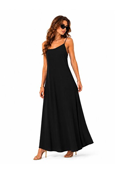 ELSEBUTİKTR Women's Strappy Comfortable Fit Maxi Summer Dress