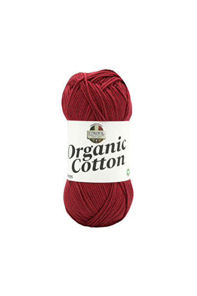 Etrofil Organic Cotton Knitting Yarn Dark Cherry 100% Organic Cotton 50g 125m...